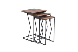 Hanah Home Juego de mesas nido Ren - Walnut
